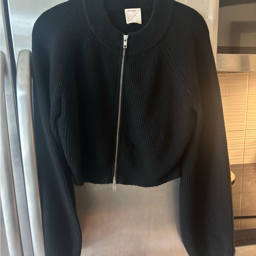 Kerisma Black Zip-Up Sweater